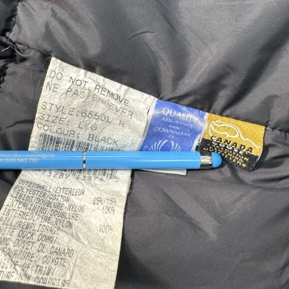 Canada Goose Down Parka Winter Coat Jacket Size Large Black - Picture 12 of 16